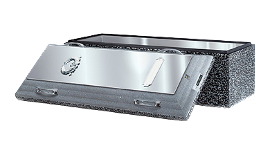 silver vault for casket